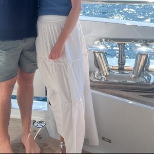 White Maxi Cotton Skirt